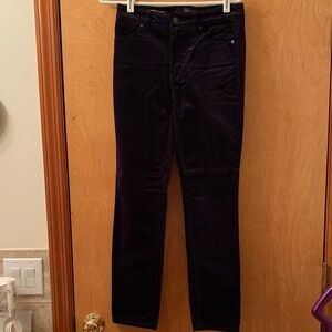 Talbots Navy Straight Leg Corduroy Pants